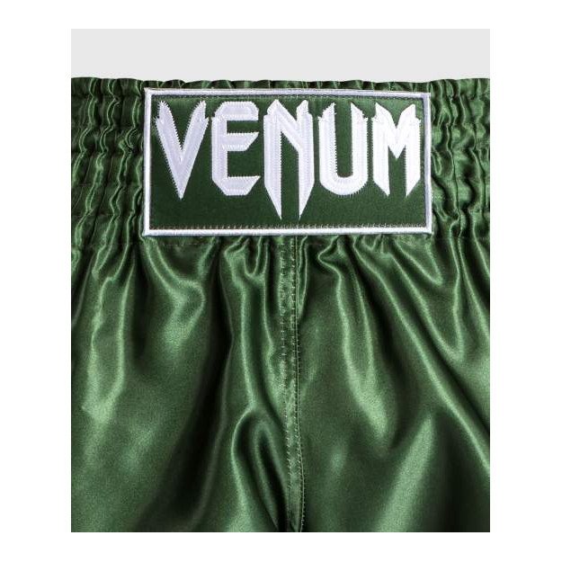 Short Boxe Thai Venum Classic Kaki/Blanc