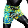 Short boxe thaï Fairtex BS1927 Magma Jaune/Bleu