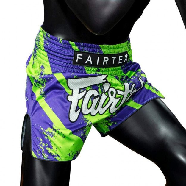 Short boxe thaï Fairtex BS1928 Street King Bleu/vert
