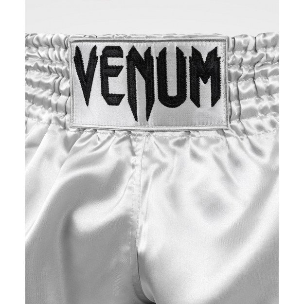 Short Boxe Thaï Venum Classic Argent/Noir