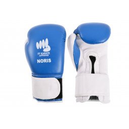 Gants de Karaté Contact PU bleu Noris