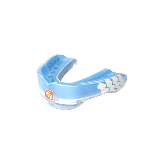 Protège-dents Shock Doctor Gel Max Power Carbon Trans Bleu