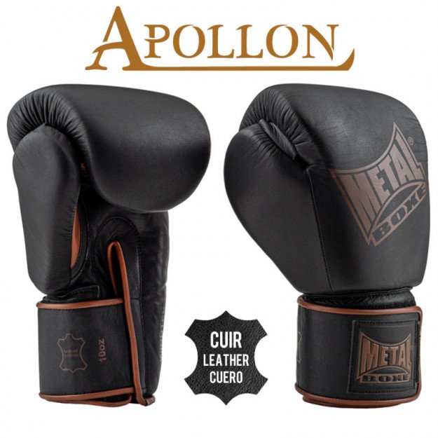 Gants de Boxe  Apollon Metal Boxe 100% cuir