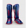 Protège-tibias et pieds Venum Elite - Bleu Foncé/Rouge