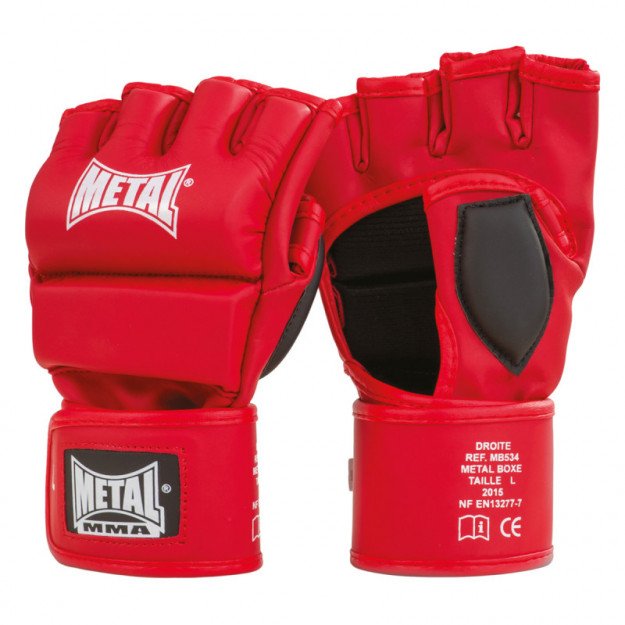 Gants MMA Black light sans Protection Pouce - Metal Boxe