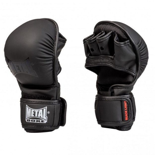 Gants De Boxe MMA AVEC POUCE NOIR METAL BOXE