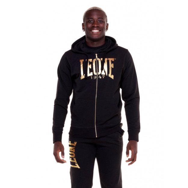 Sweat à Capuche Zippé Leone Gold
