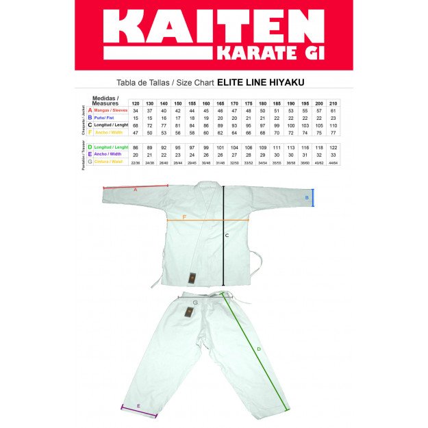 Kimono de Karaté Kaiten Hiyaku Kumite WKF avec logo brodé