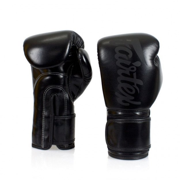 Gants de boxe d'entraînement Fairtex Solid Black