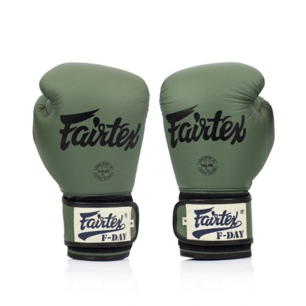 Gants de boxe d'entraînement Fairtex F-Day vert 100% cuir