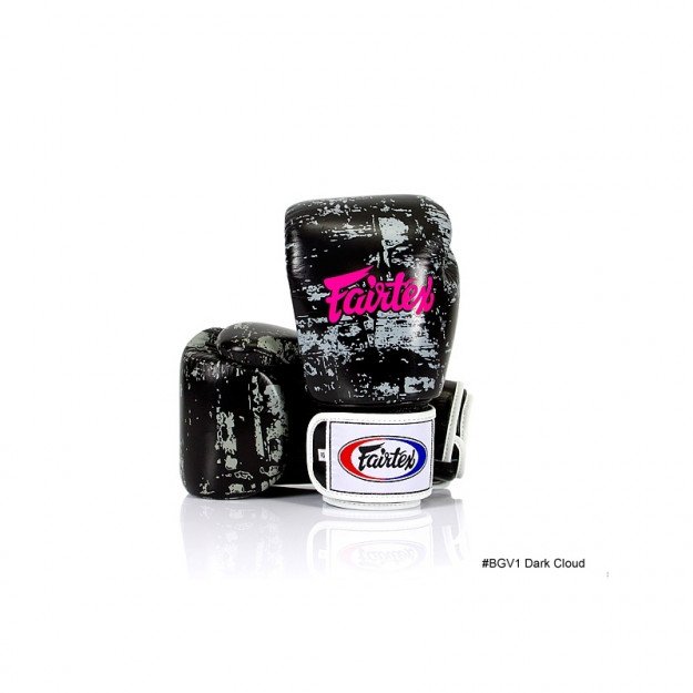 Gants de boxe d'entraînement Fairtex Dark Cloud 100% cuir