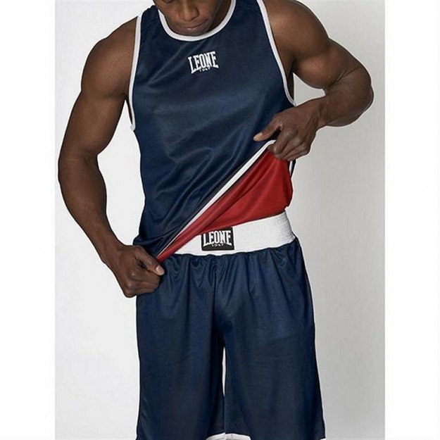 Short boxe anglaise réversible rouge & bleu