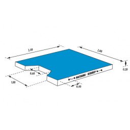 Nage Komi Special Judo 240x200x20cm Decoupe Pieds