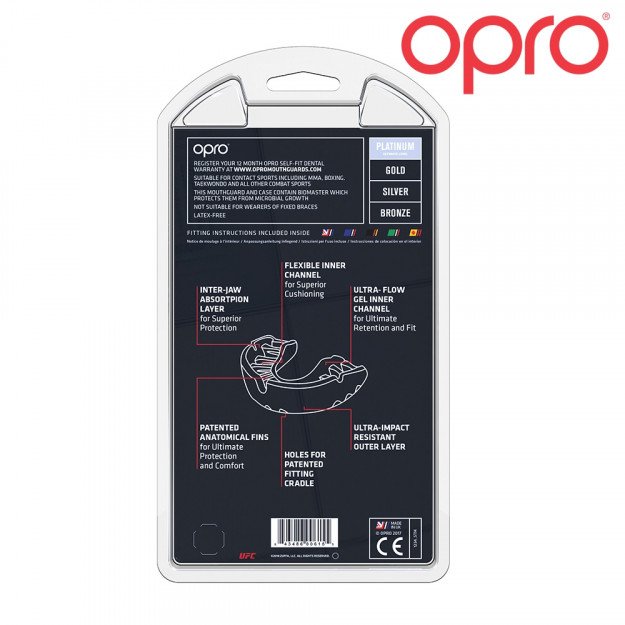 Protège-dents UFC Opro Platinum Metal Black