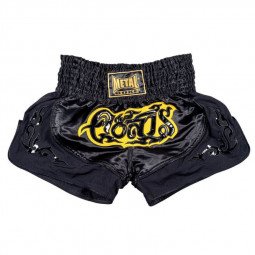 Short Boxe Thai Métal Boxe Lumpinee Noir