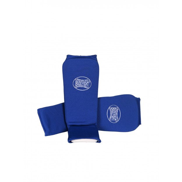 Protège Tibias et Pieds Coton Souple Bleu