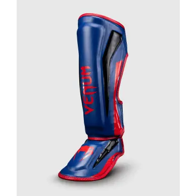 Protège-tibias et pieds Venum Elite - Bleu Foncé/Rouge - 2