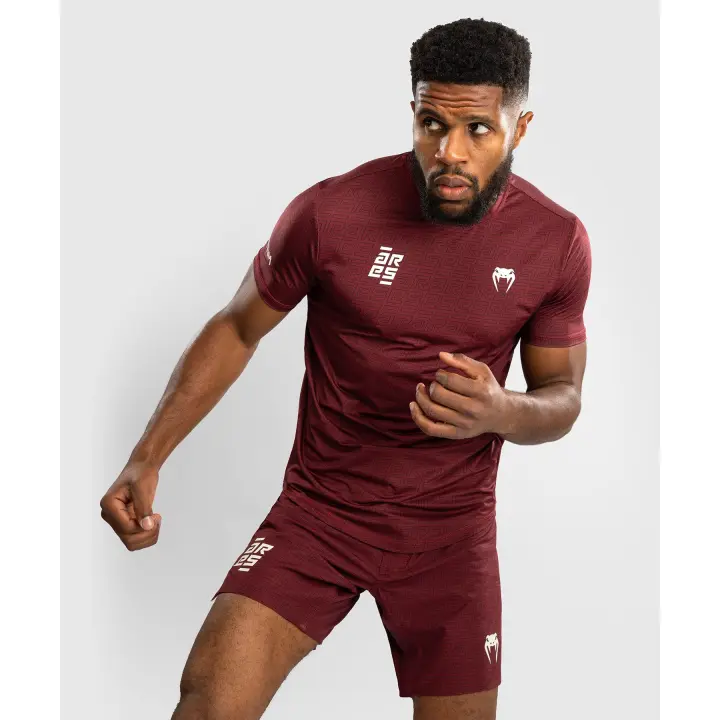 Camiseta Dry Tech Venum X Ares Burdeos