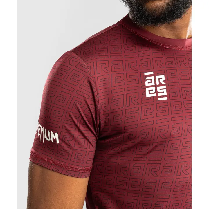 Camiseta Dry Tech Venum X Ares Burdeos
