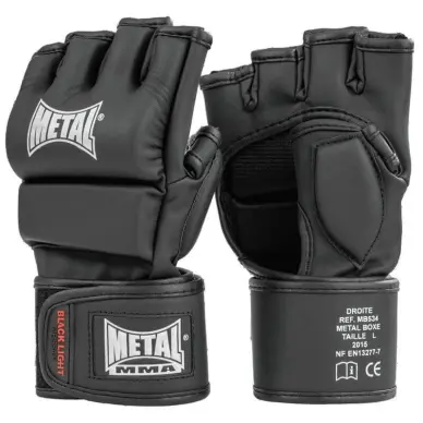 Gants combat libre Pro Metal Boxe Blacklight