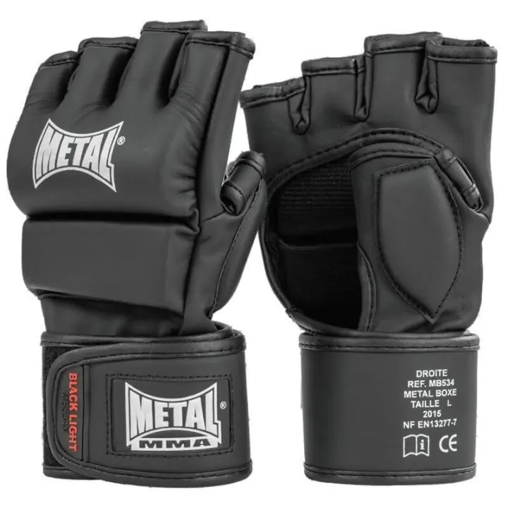 Gants combat libre Pro Metal Boxe Blacklight