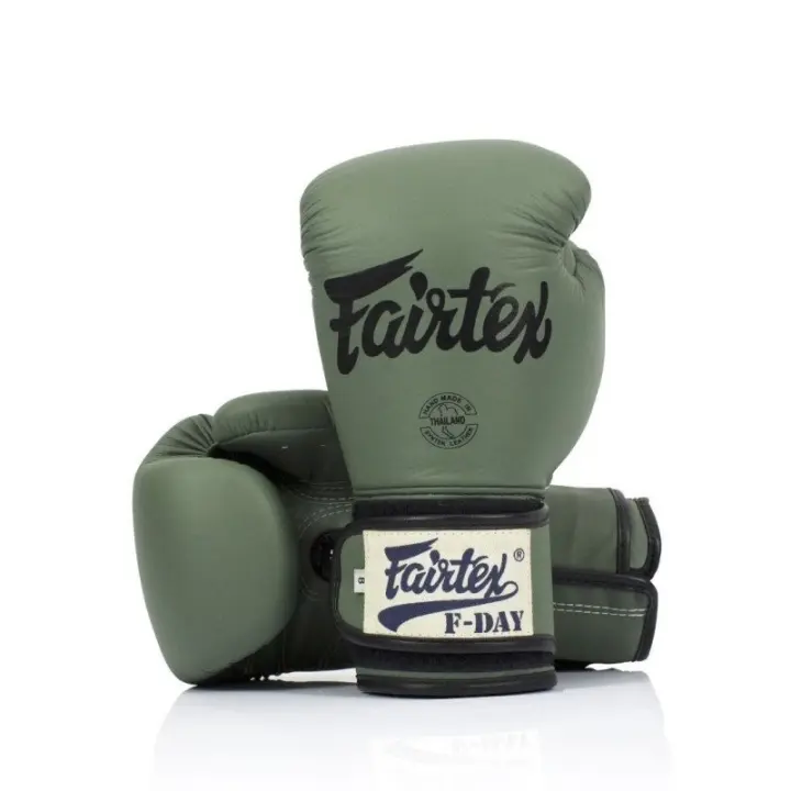 Gants de boxe d'entraînement Fairtex F-Day vert 100% cuir