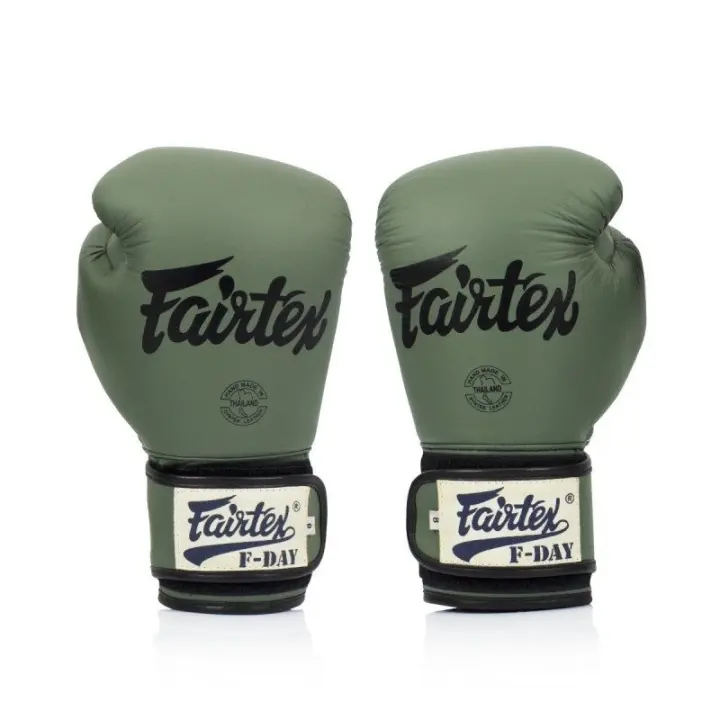 Gants de boxe d'entraînement Fairtex F-Day vert 100% cuir