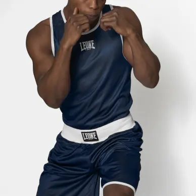 Débardeur de boxe anglaise réversible rouge & bleu - 6