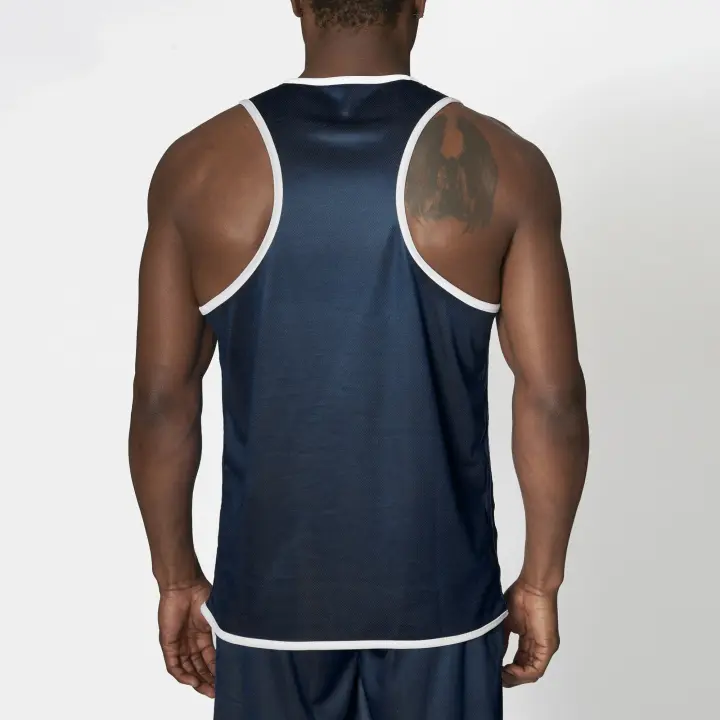 Débardeur de boxe anglaise réversible rouge & bleu