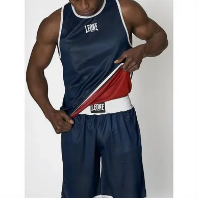 Short de Boxe anglaise réversible rouge & bleu - 9