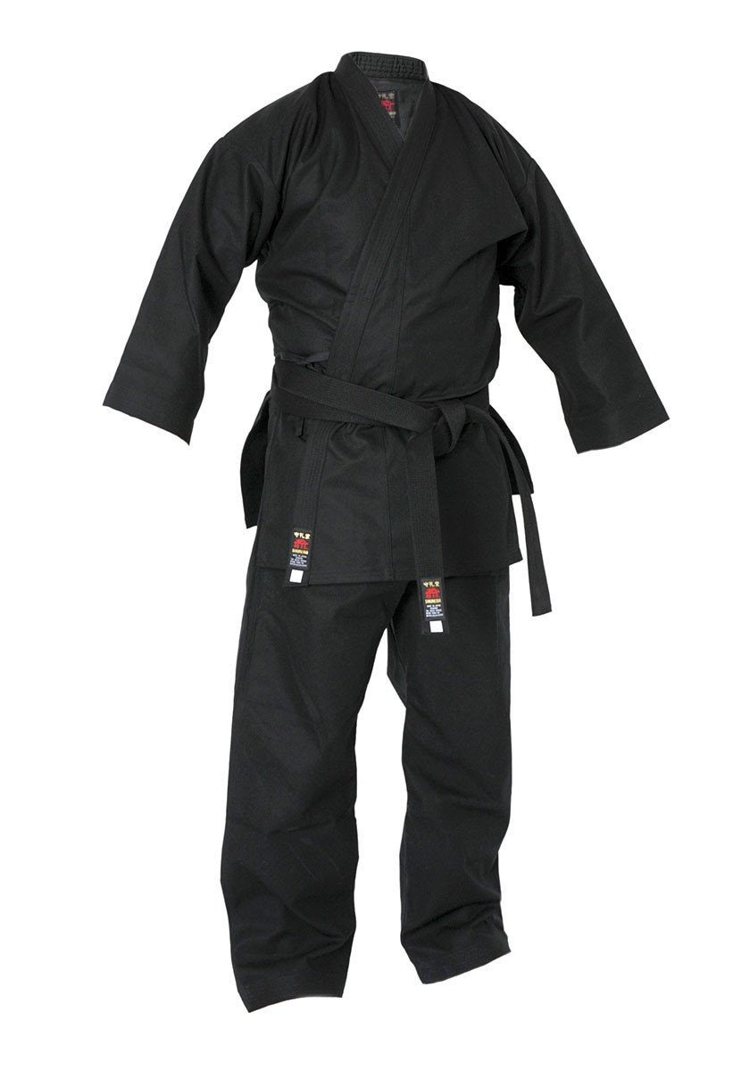 DanRho Karategi Dojo Line – Kimono Karaté Noir De Qualité Supérieure – Enfant & Adulte