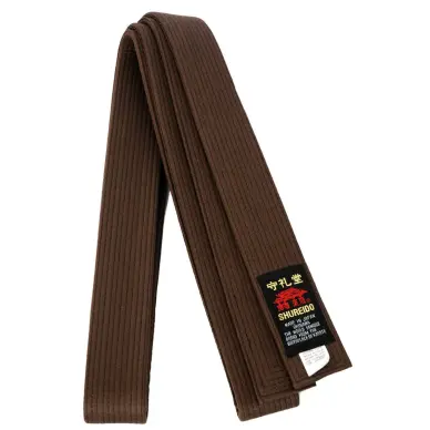 Cinturón de Karate Shureido Marrón de Algodón - 1