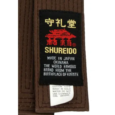 Cinturón de Karate Shureido Marrón de Algodón - 2