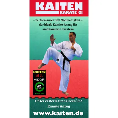 Kimono Karaté Kumité Kaiten Green Line - 2
