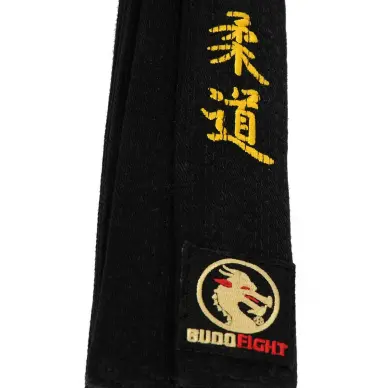Ceinture de Judo Noire Budofight Brodée Judo - 3