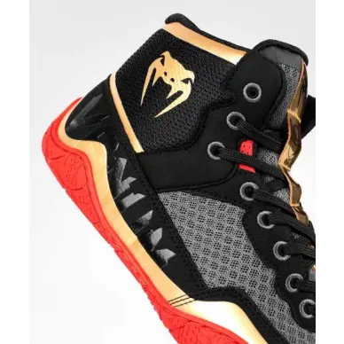 Chaussures de Lutte Venum Elite Noir/Or/Rouge - 6