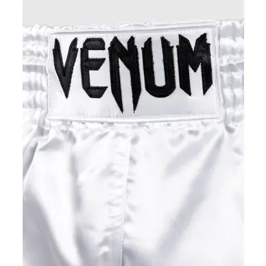 Short de Boxe Thaï Venum Classic Blanc/Noir - 4
