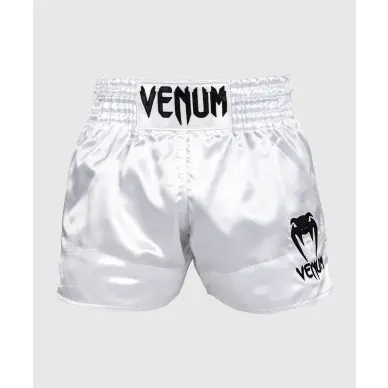 Short de Boxe Thaï Venum Classic Blanc/Noir - 2