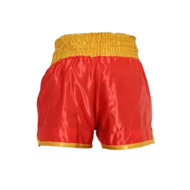Short de Boxe Thaï FIGHTER Rouge & Jaune - 3