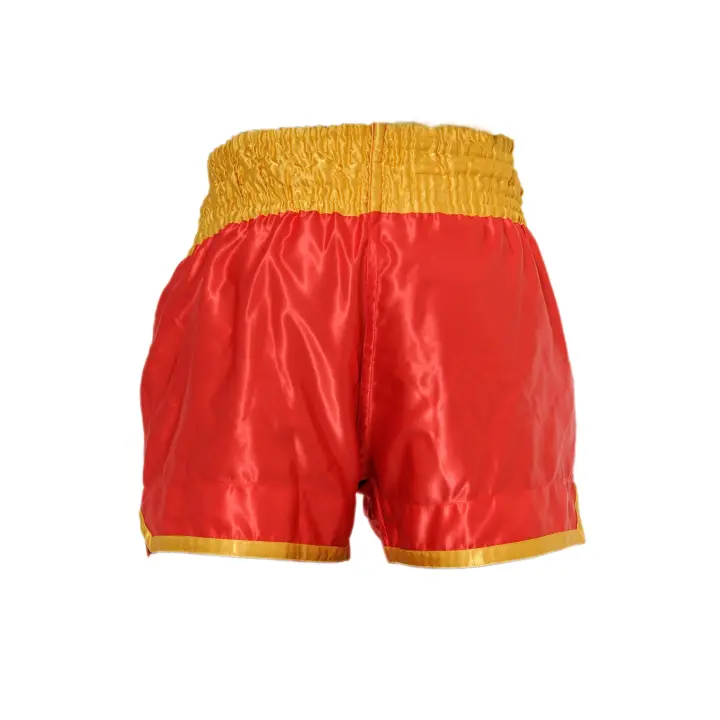 Short de Boxe Thaï FIGHTER Rouge & Jaune