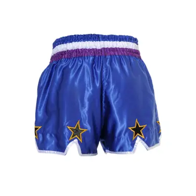 Short de Boxe Thaï STAR Bleu & Violet - 3