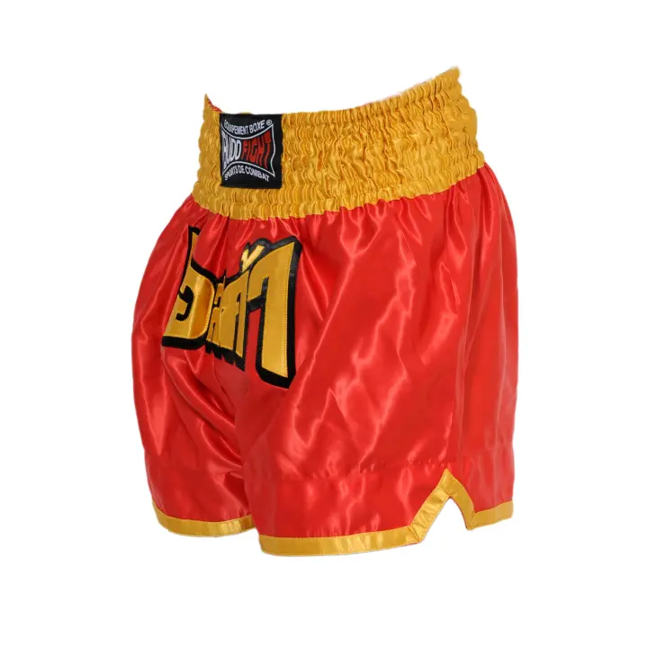 Short de Boxe Thaï FIGHTER Rouge & Jaune