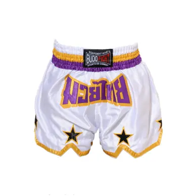 Short Boxe Thai STAR Blanc/Violet - 2
