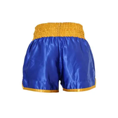 Short de Boxe Thaï FIGHTER Bleu & Jaune - 3