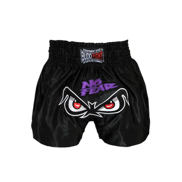 Short de Boxe Thaï NO FEAR Noir