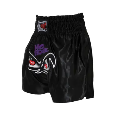 Short de Boxe Thaï NO FEAR Noir