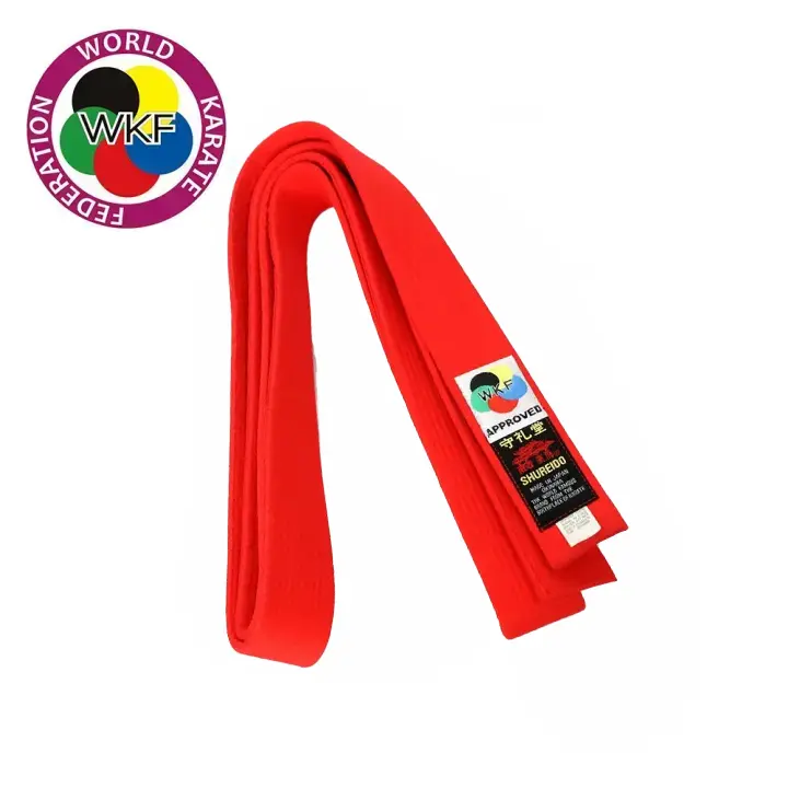 Ceinture de Karaté Shureido Compétition Kata Rouge WKF