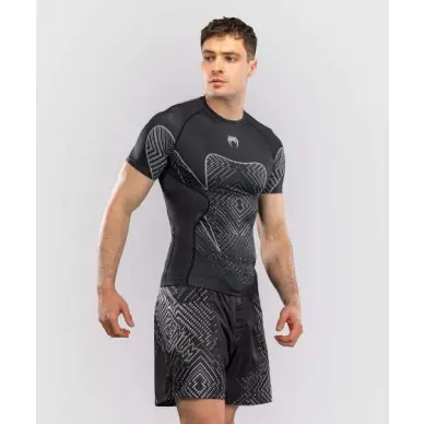 Venum Midnight Fury Korte Mouwen Rashguard - Zwart/Grijs/Zilver - 2