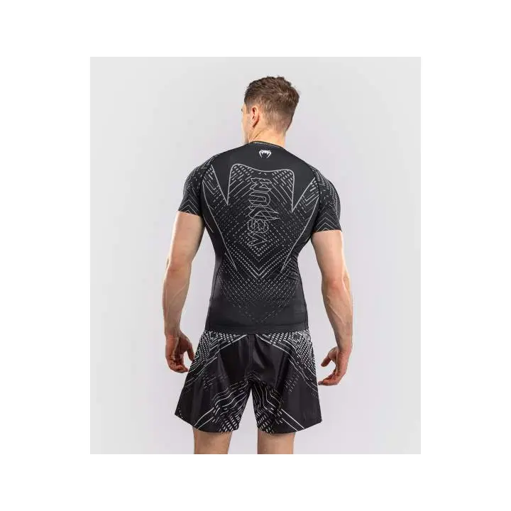 Venum Midnight Fury Korte Mouwen Rashguard - Zwart/Grijs/Zilver