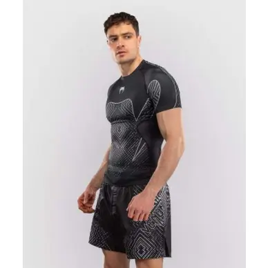 Venum Midnight Fury Korte Mouwen Rashguard - Zwart/Grijs/Zilver - 4